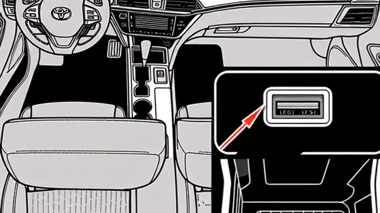 where is the usb port in a 2015 toyota camry